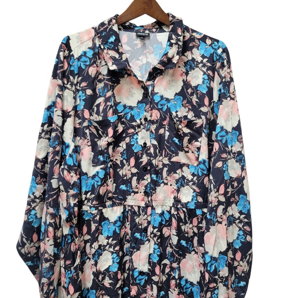 Torrid Women's Midi Floral Flare Long-Sleeves Dress Size 4 Excellent Condition - Picture 6 of 11